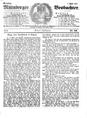 Nürnberger Beobachter Samstag 4. Juli 1857