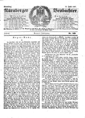 Nürnberger Beobachter Samstag 25. Juli 1857