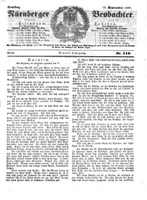 Nürnberger Beobachter Samstag 12. September 1857