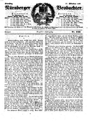 Nürnberger Beobachter Dienstag 13. Oktober 1857