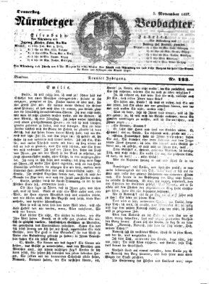 Nürnberger Beobachter Donnerstag 5. November 1857