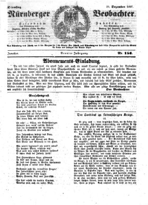 Nürnberger Beobachter Dienstag 29. Dezember 1857