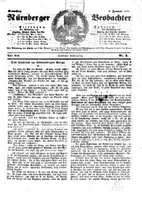 Nürnberger Beobachter Samstag 2. Januar 1858