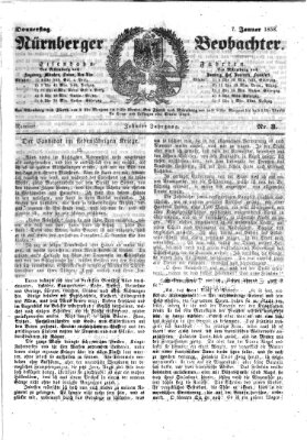 Nürnberger Beobachter Donnerstag 7. Januar 1858