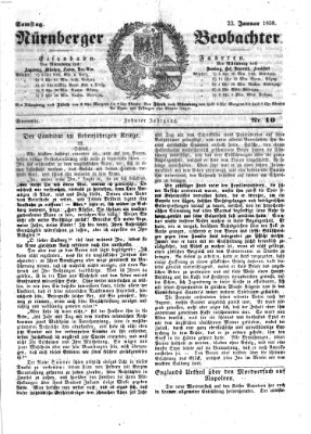 Nürnberger Beobachter Samstag 23. Januar 1858