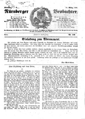 Nürnberger Beobachter Dienstag 30. März 1858