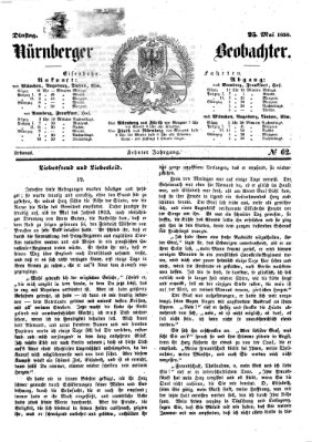 Nürnberger Beobachter Dienstag 25. Mai 1858