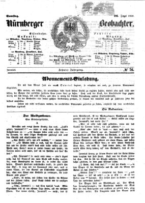 Nürnberger Beobachter Samstag 26. Juni 1858