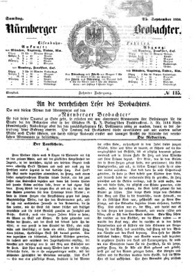 Nürnberger Beobachter Samstag 25. September 1858