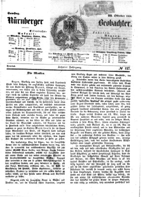 Nürnberger Beobachter Samstag 23. Oktober 1858