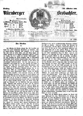 Nürnberger Beobachter Dienstag 26. Oktober 1858