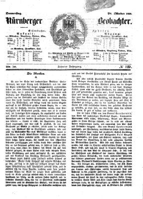 Nürnberger Beobachter Donnerstag 28. Oktober 1858