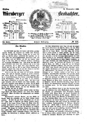 Nürnberger Beobachter Dienstag 2. November 1858