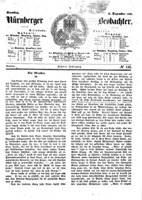 Nürnberger Beobachter Samstag 4. Dezember 1858