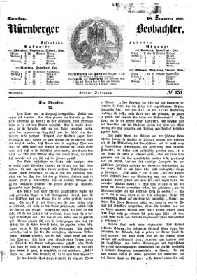 Nürnberger Beobachter Samstag 18. Dezember 1858