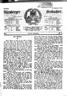 Nürnberger Beobachter Samstag 8. Januar 1859