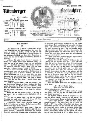 Nürnberger Beobachter Donnerstag 13. Januar 1859