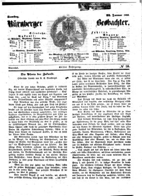 Nürnberger Beobachter Samstag 22. Januar 1859