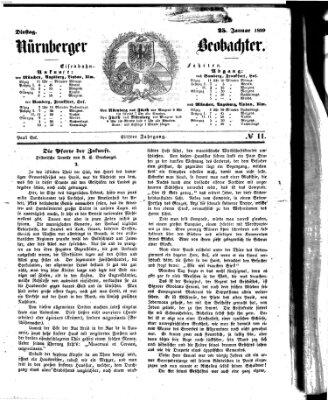 Nürnberger Beobachter Dienstag 25. Januar 1859