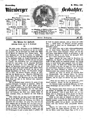 Nürnberger Beobachter Donnerstag 3. März 1859