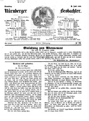 Nürnberger Beobachter Samstag 2. Juli 1859