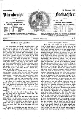 Nürnberger Beobachter Donnerstag 5. Januar 1860