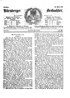 Nürnberger Beobachter Dienstag 5. Juni 1860