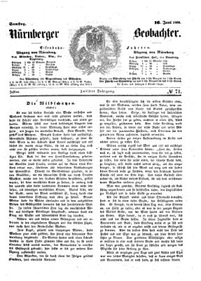 Nürnberger Beobachter Samstag 16. Juni 1860