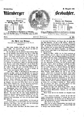 Nürnberger Beobachter Donnerstag 2. August 1860