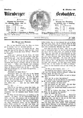 Nürnberger Beobachter Samstag 6. Oktober 1860