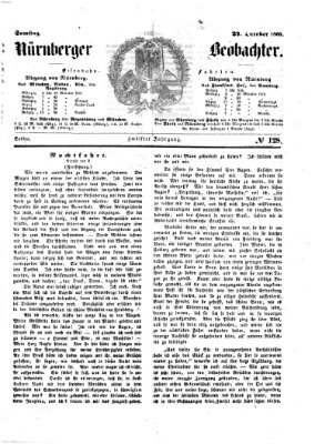 Nürnberger Beobachter Samstag 27. Oktober 1860