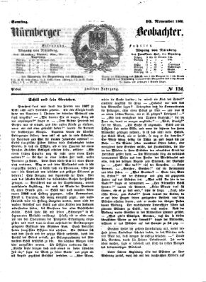 Nürnberger Beobachter Samstag 10. November 1860