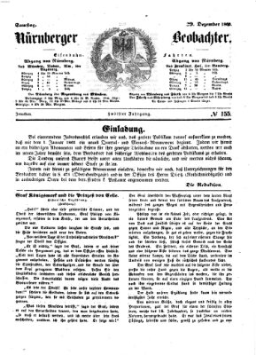 Nürnberger Beobachter Samstag 29. Dezember 1860