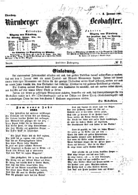 Nürnberger Beobachter Dienstag 1. Januar 1861