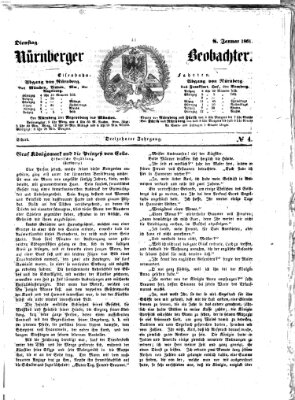 Nürnberger Beobachter Dienstag 8. Januar 1861