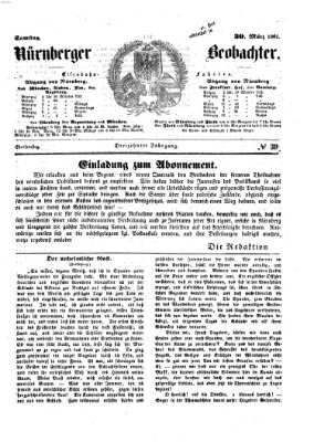 Nürnberger Beobachter Samstag 30. März 1861