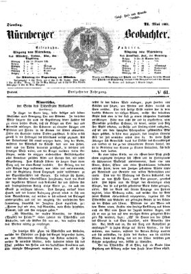 Nürnberger Beobachter Dienstag 21. Mai 1861