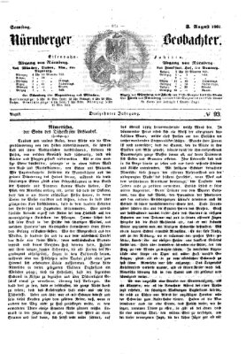 Nürnberger Beobachter Samstag 3. August 1861