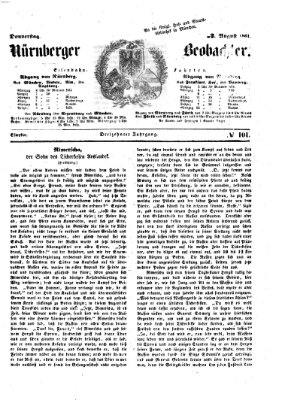 Nürnberger Beobachter Donnerstag 22. August 1861