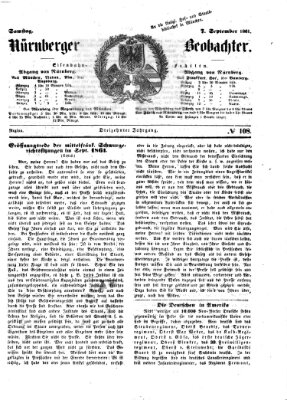 Nürnberger Beobachter Samstag 7. September 1861