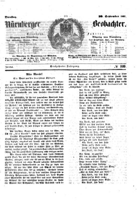 Nürnberger Beobachter Dienstag 10. September 1861