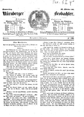 Nürnberger Beobachter Donnerstag 17. Oktober 1861