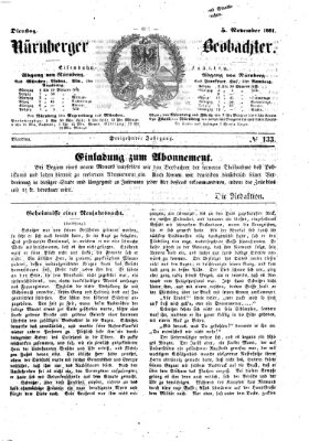 Nürnberger Beobachter Dienstag 5. November 1861