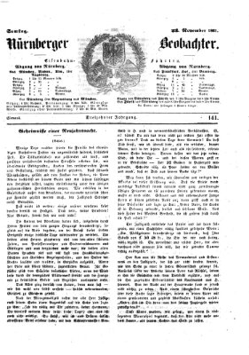 Nürnberger Beobachter Samstag 23. November 1861