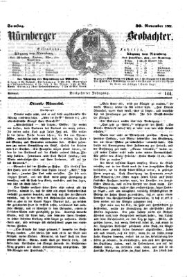 Nürnberger Beobachter Samstag 30. November 1861