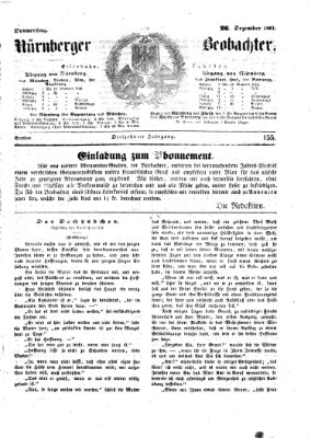 Nürnberger Beobachter Donnerstag 26. Dezember 1861