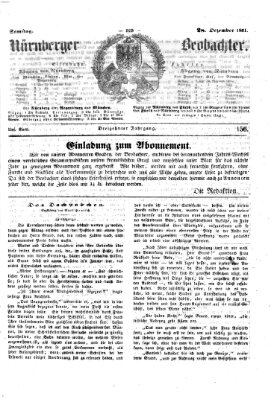 Nürnberger Beobachter Samstag 28. Dezember 1861