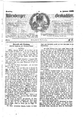 Nürnberger Beobachter Samstag 8. Februar 1862