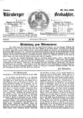 Nürnberger Beobachter Samstag 29. März 1862