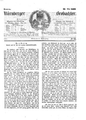 Nürnberger Beobachter Samstag 24. Mai 1862